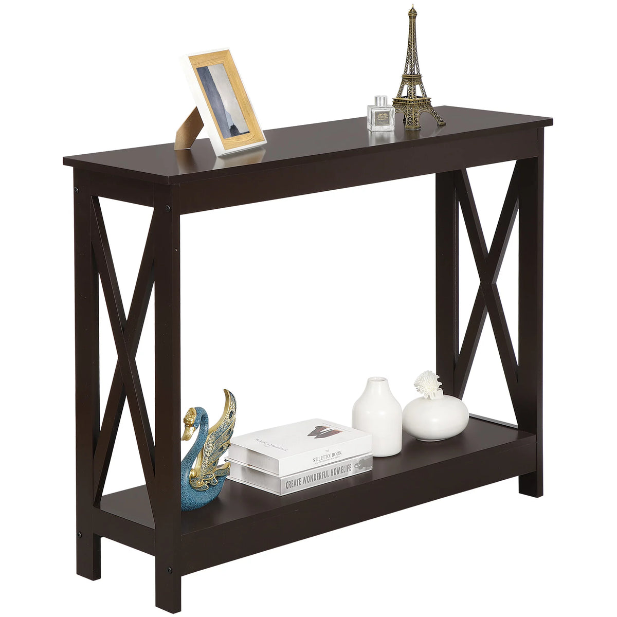 Brown Wallmount Console Table P695