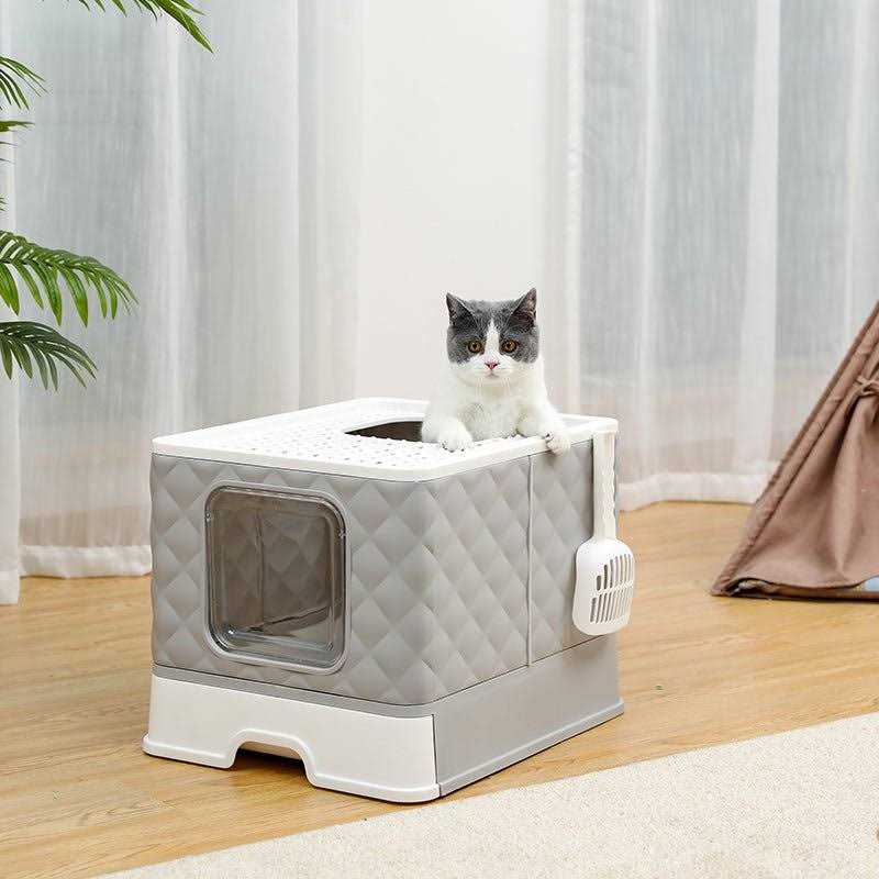 Enclosed 2 Ways Anti-splash Cat Litter Box K89199