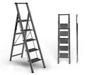 5 Step Aluminum Folding Ladder 300 lbs Capacity E9533