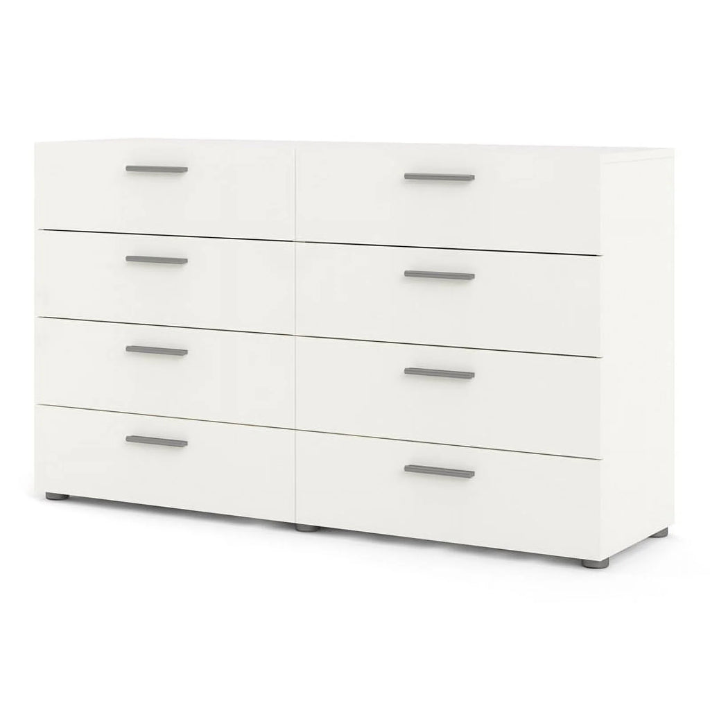 White 8 Drawer Engineered Wood Dresser X475