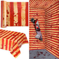 200 FT Red and White Striped Tablecloth Roll W451416