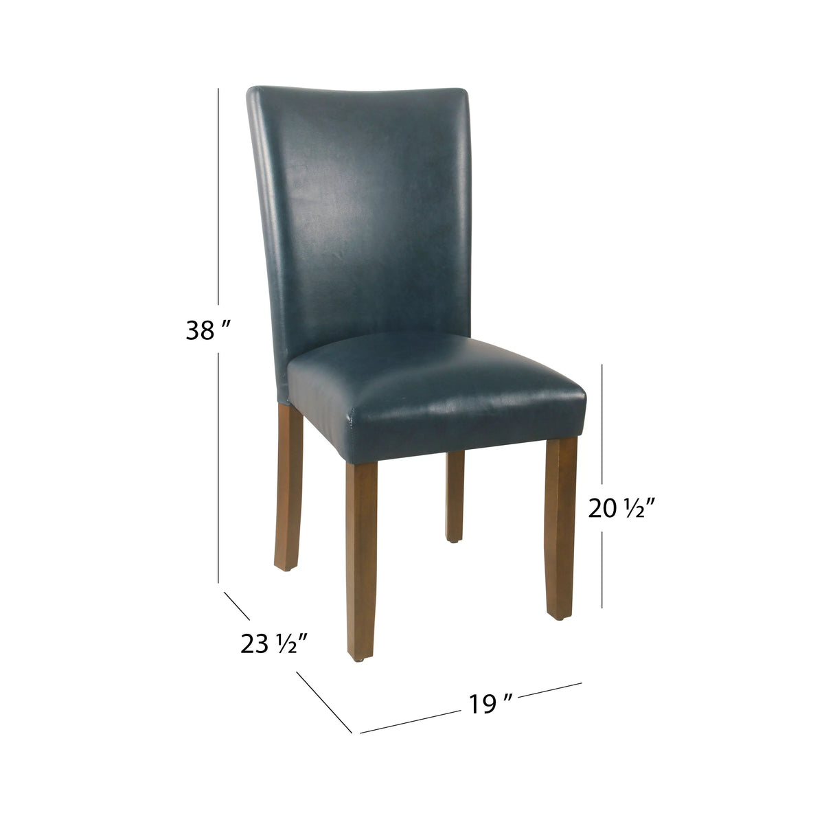 Dark Blue Faux Leather Dining Chair Set of 2 L145