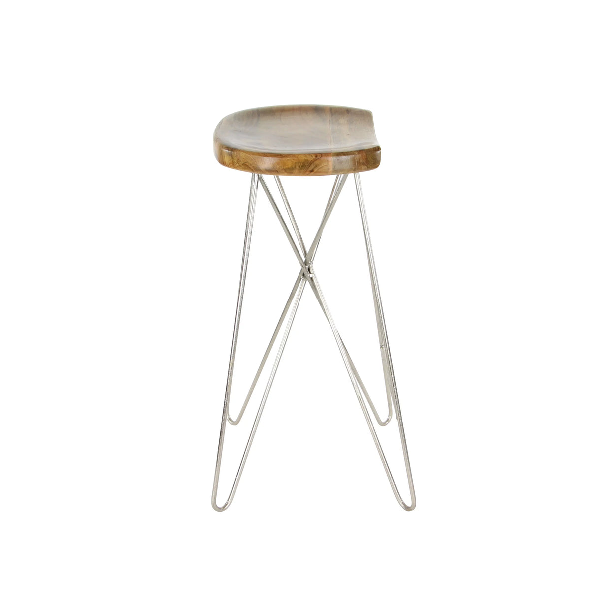Brown Mango Wood Bar Stool L9962