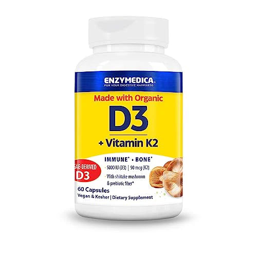 Organic Vitamin D3 + K2 60 Capsules Dietary Supplement Q19587