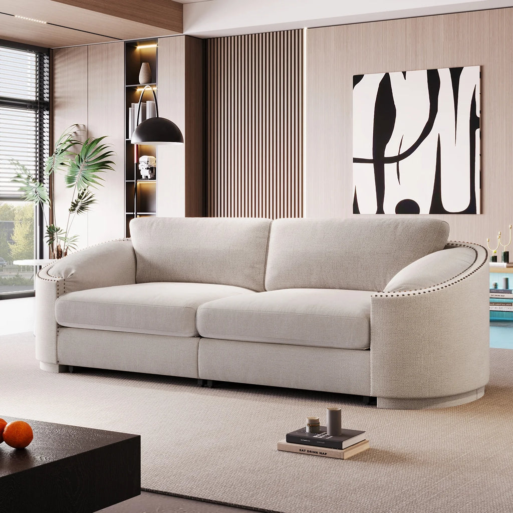 Beige 2 Seat Loveseat Sofa S428