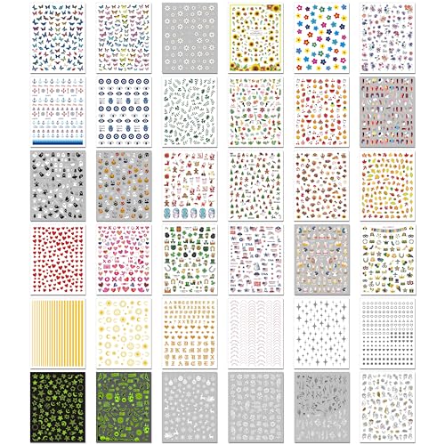 Christmas Nail Wraps Self-Adhesive Glitter Nail Art Decals with Nail File D24145