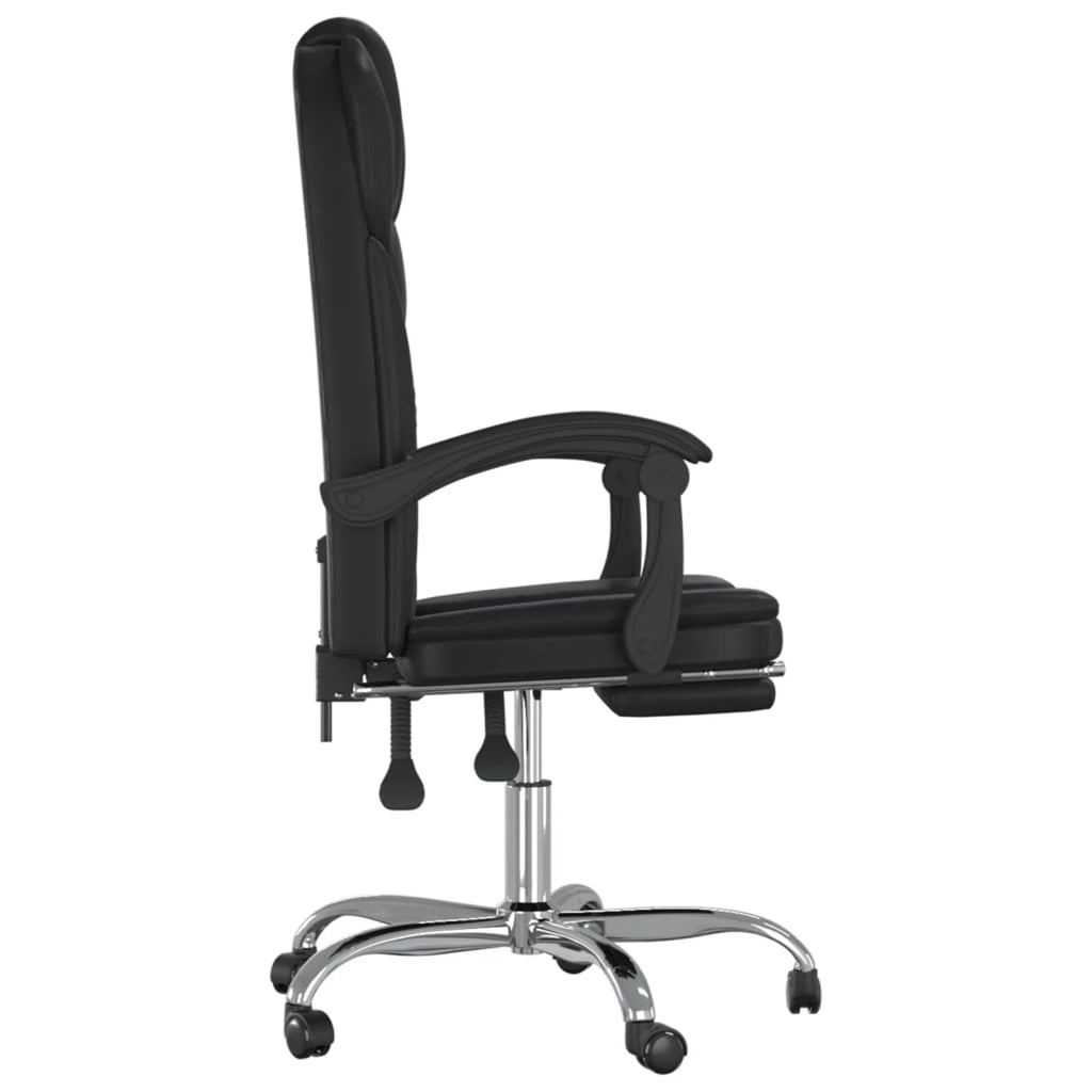 Black Faux Leather Reclining Office Chair P178644