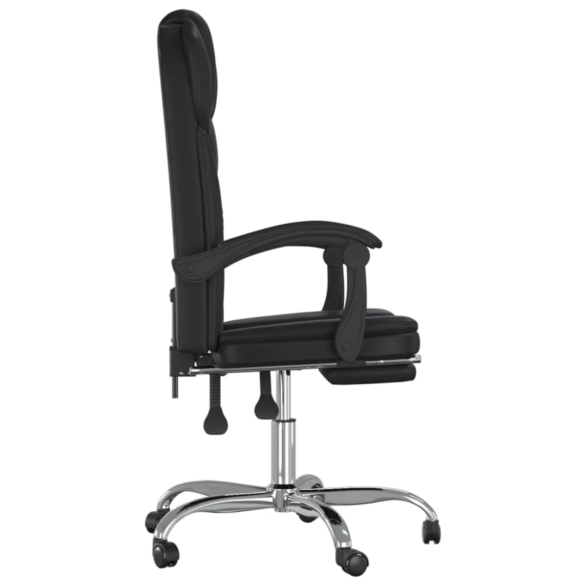 Black Faux Leather Reclining Office Chair P178644