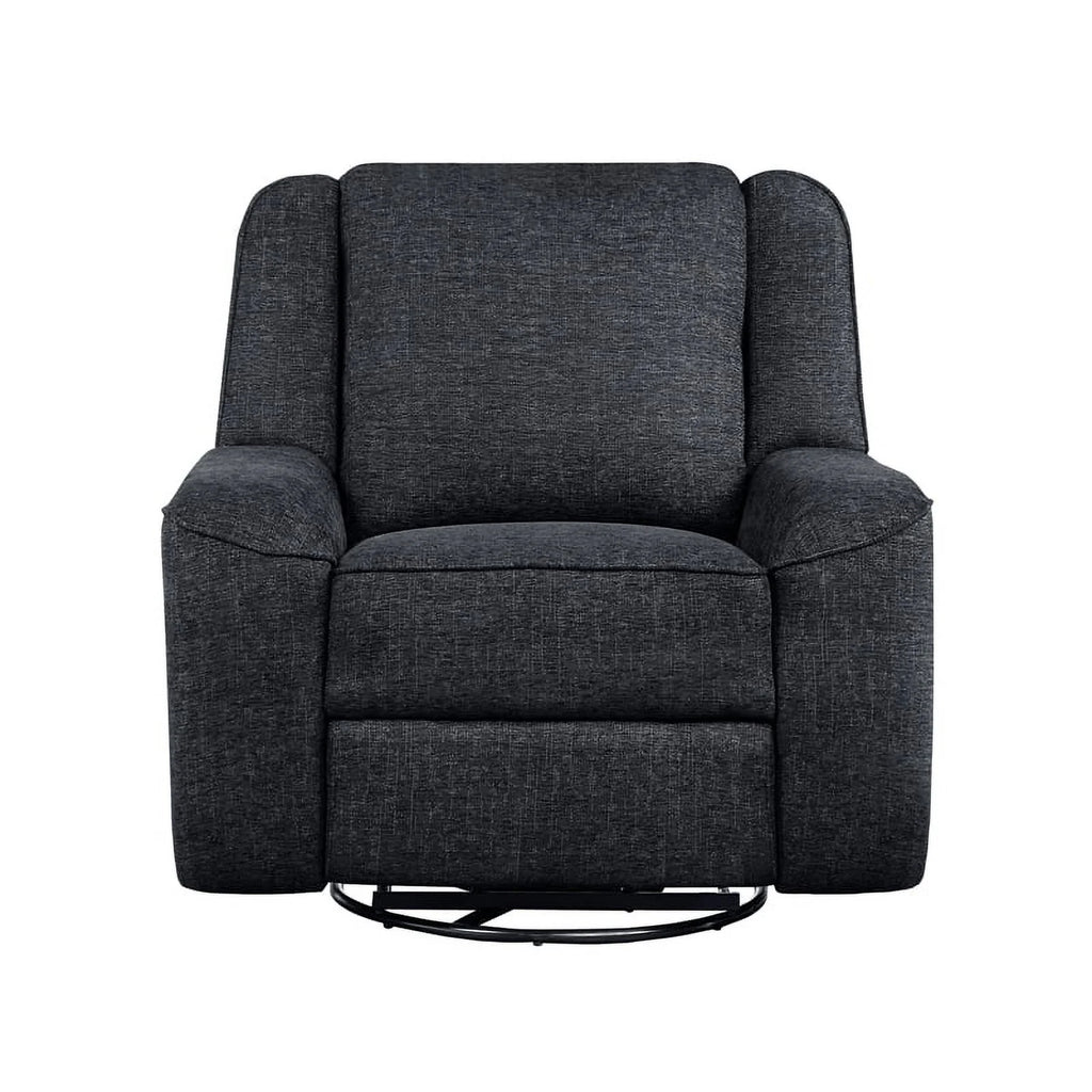 Ebony Chenille Upholstered Swivel Reclining Chair C997245