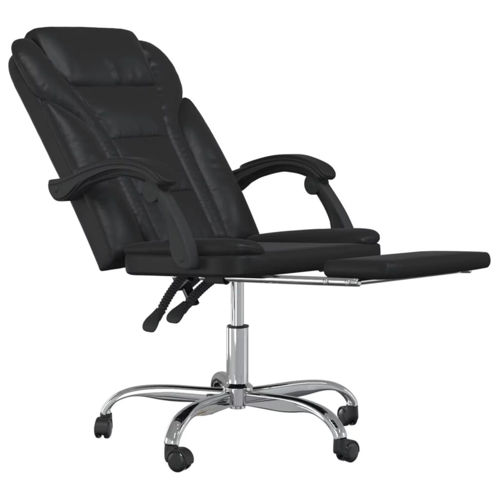 Black Faux Leather Reclining Office Chair P178644