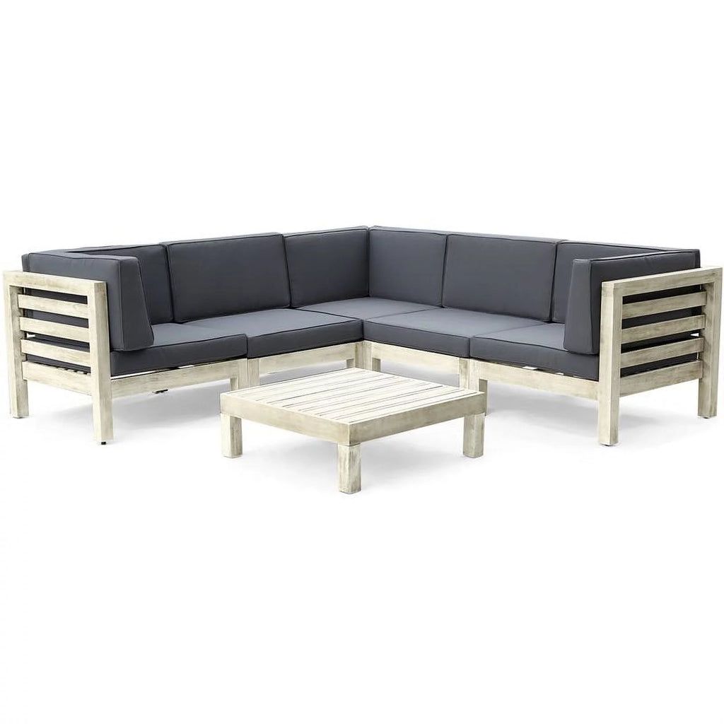 6pc V-Shaped Sectional Sofa Set with Cushion G83050