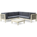6pc V-Shaped Sectional Sofa Set with Cushion G83050