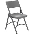 Folding Chair, Gray - Pack of 4 F301