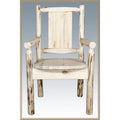 Captains Chair with Laser Engraved Wolf Design N286174