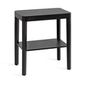 Black Two-Tier Wood Side Table F49142
