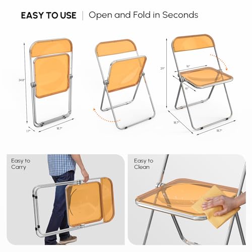 Clear Acrylic Folding Chairs 2 Pack N506864
