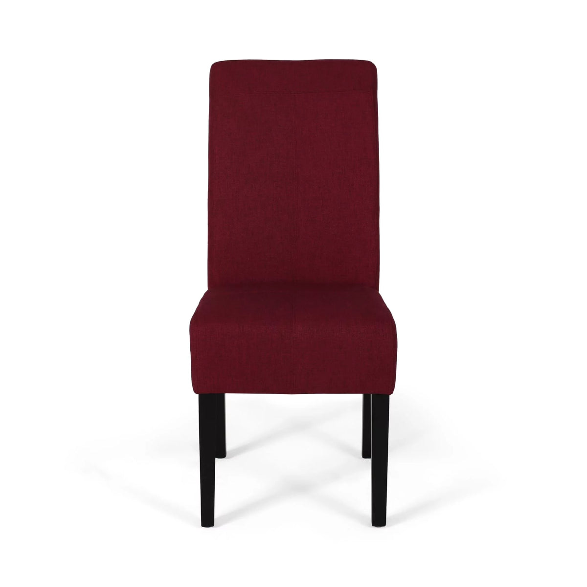 Set of 2 Deep Red Fabric Dining Chairs M357