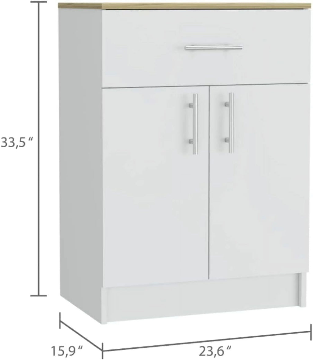 Light Oak White Kitchen Pantry Cabinet S615373