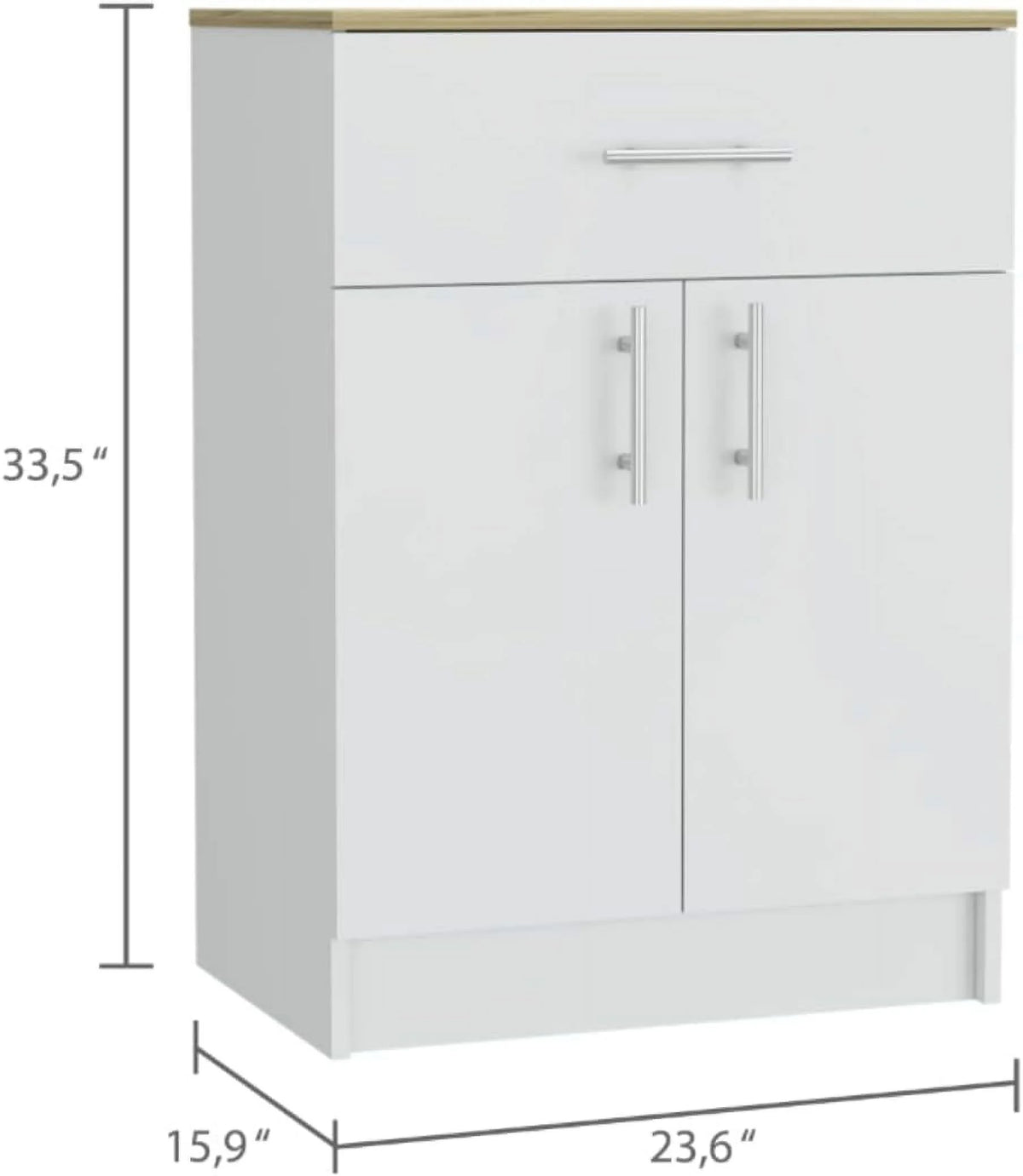 Light Oak White Kitchen Pantry Cabinet S615373