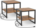 20 Inch Square End Table with Charging Station B787763