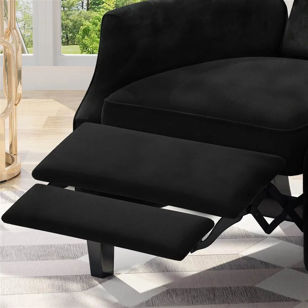 Black and Dark Brown Wingback Recliner C835