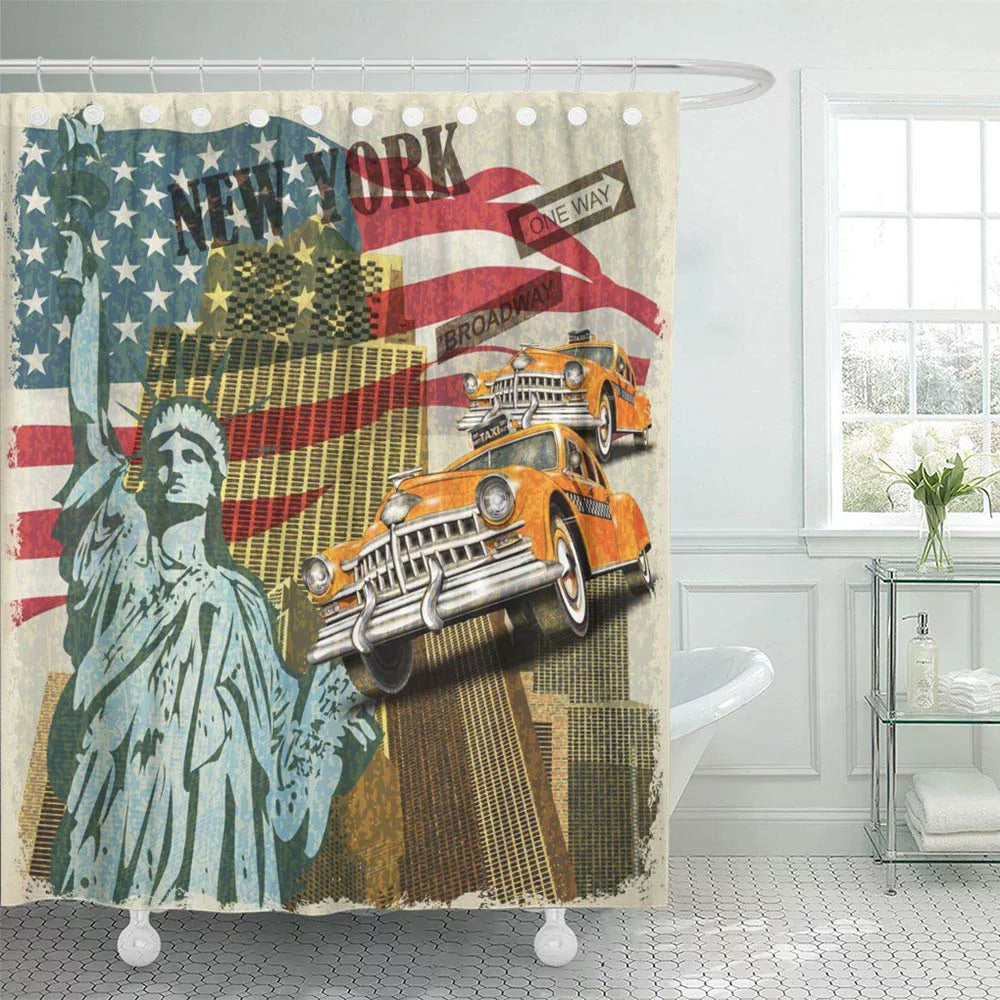 Yellow Shower Curtain 66x72 inch S716078