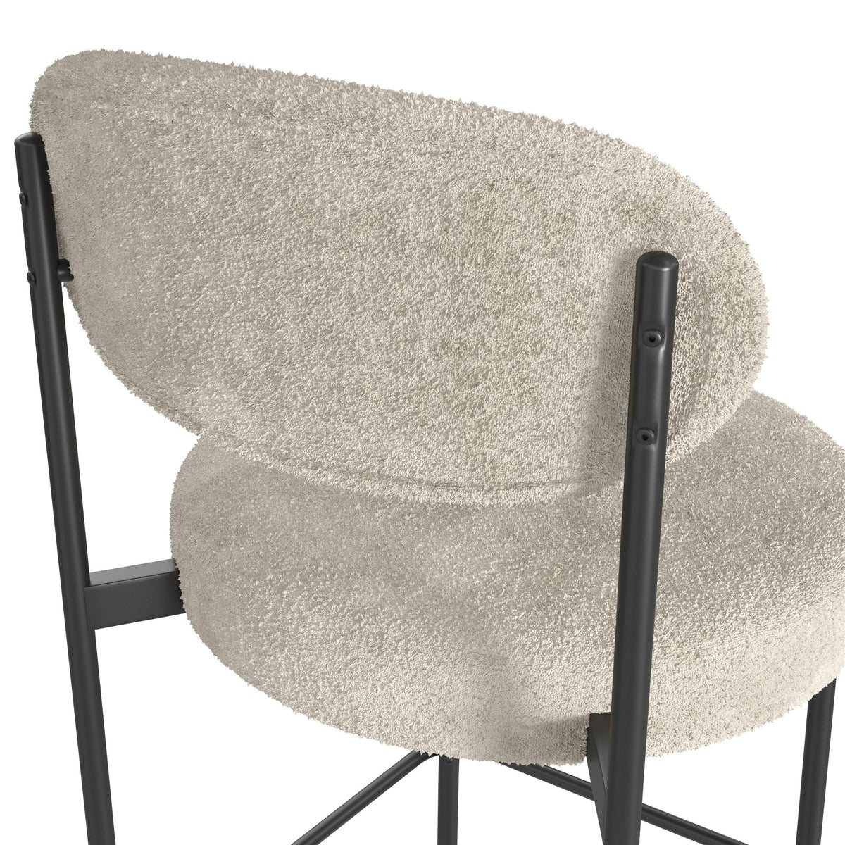 Cream Boucle Counter Stool D9309