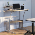 28 Inches Wide Computer Desk with Monitor Platform and Storage Shelf W3926