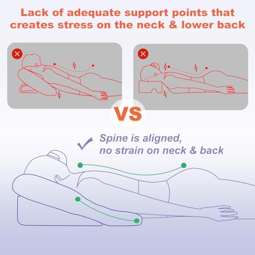 Face Down Pillow with Shredded Memory Foam and Removable Cover C6916
