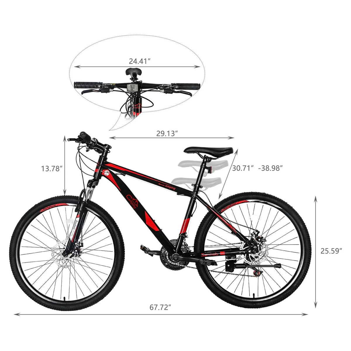 26in 21 Speed Steel Mountain Bike T7787