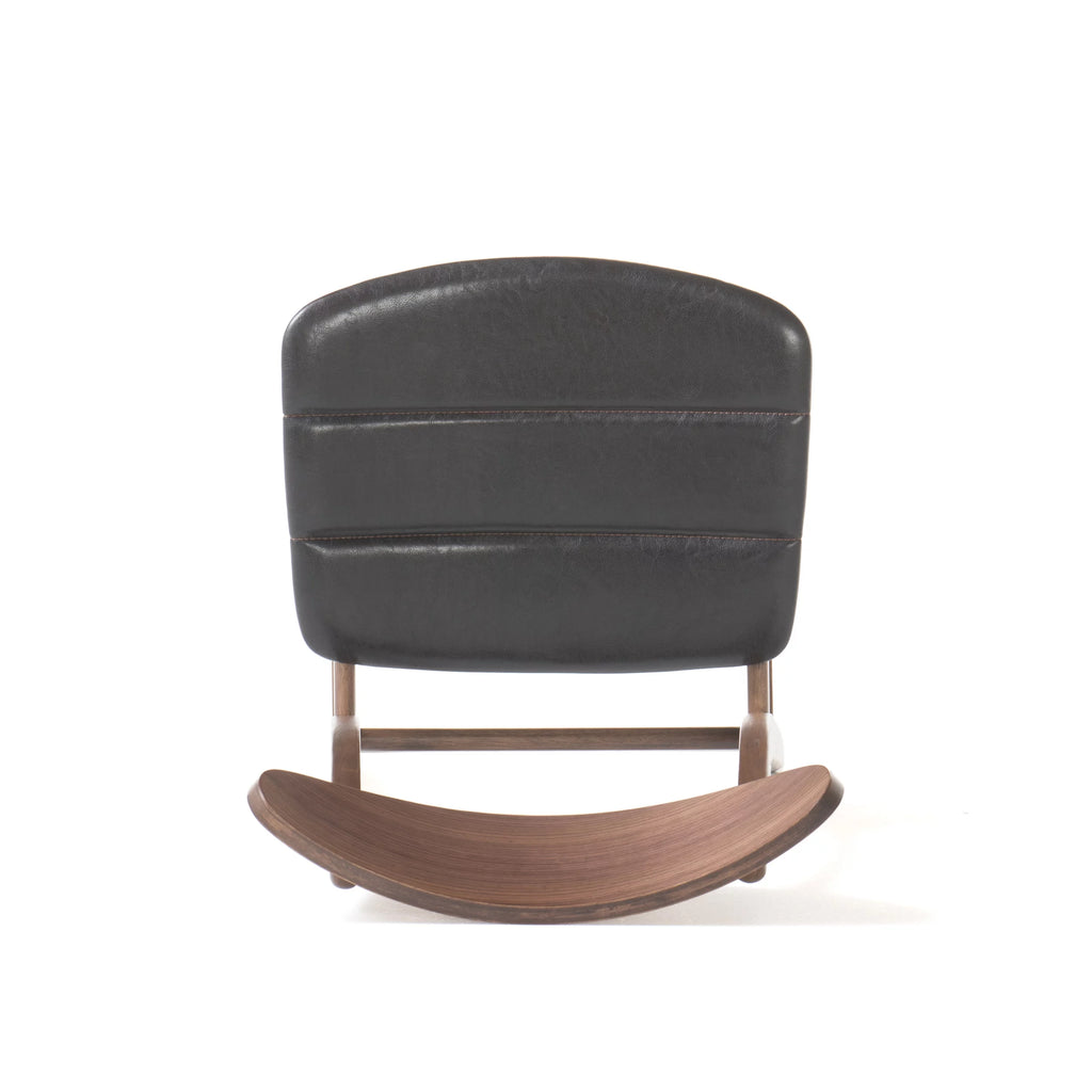 Mid Century Modern Wood Dining Chairs, Set of 2, Dark Brown and Walnut A815437