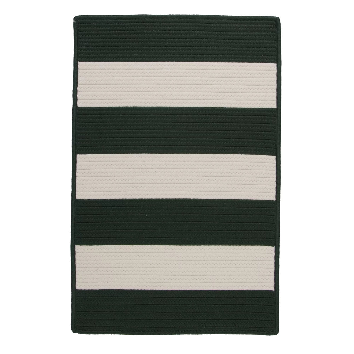 Green Striped Reversible Rectangular Outdoor Area Rug K37187