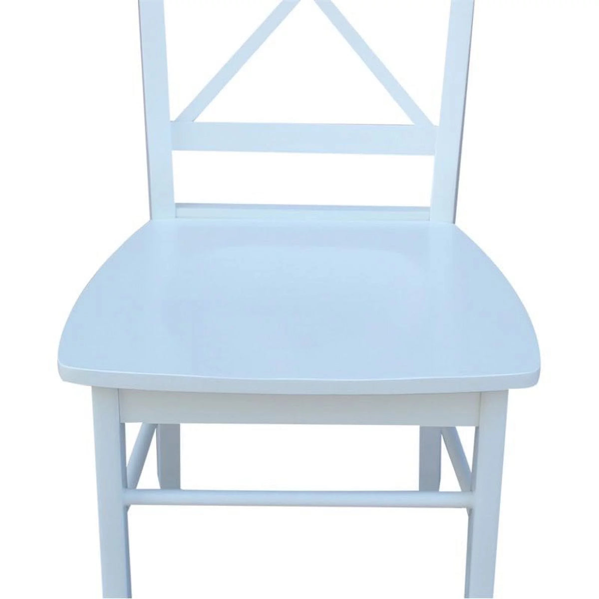 White Wooden X-Back Dining Chair Set of 2 O730037