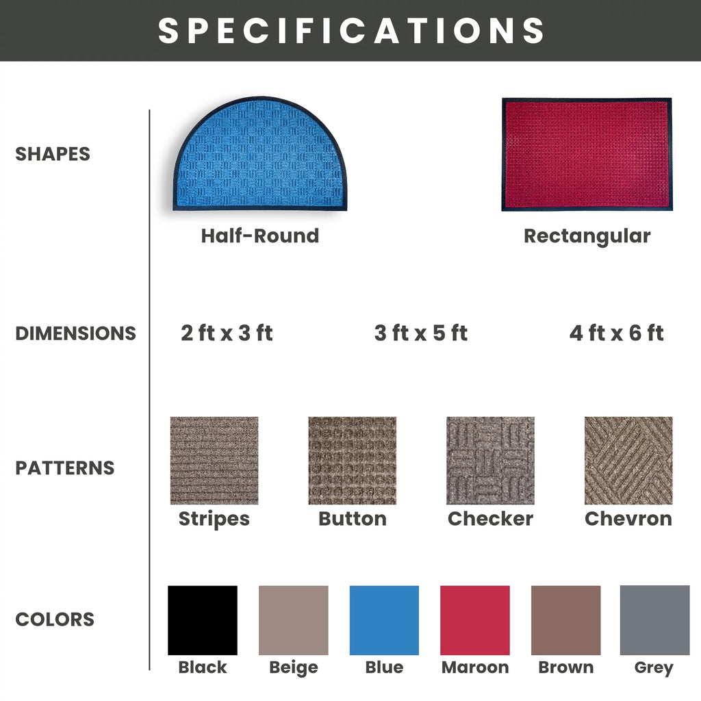 Brown Checker 48 x 72 Inches Door Mat K104901