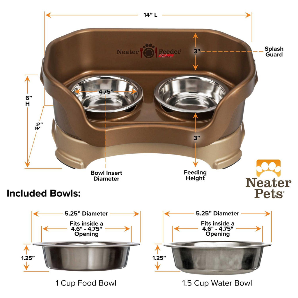 Elevated Mess-Proof Cat Bowls C589