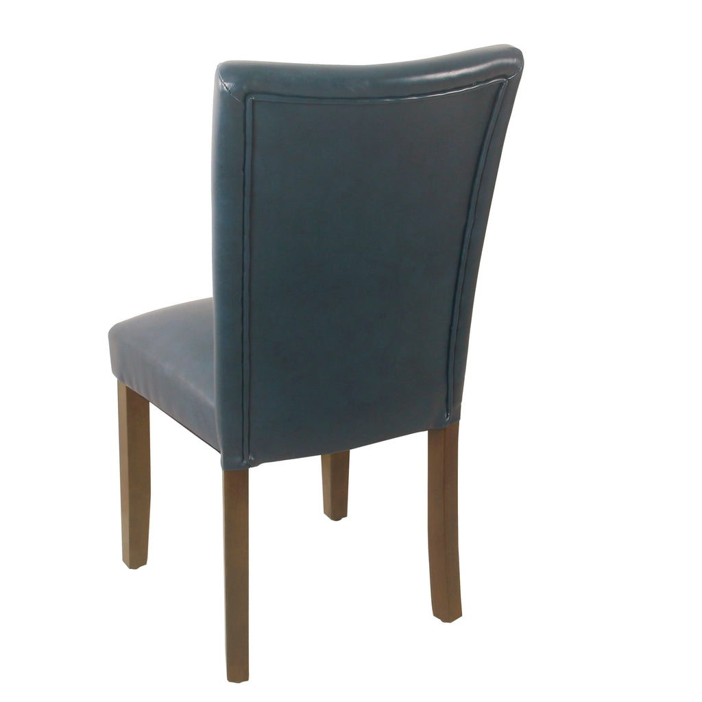 Dark Blue Faux Leather Dining Chair Set of 2 L145