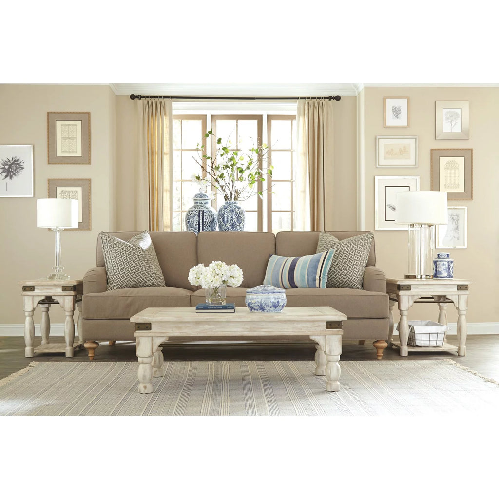 Farmhouse White Wood Coffee Table M409