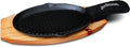 Cast Iron Skillet with Wooden Plate and Handle Cover P9387