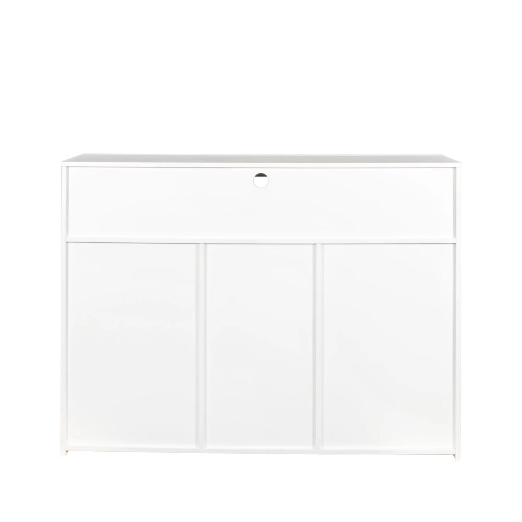 Black High Gloss Sideboard Storage Cabinet with LED Light T676943