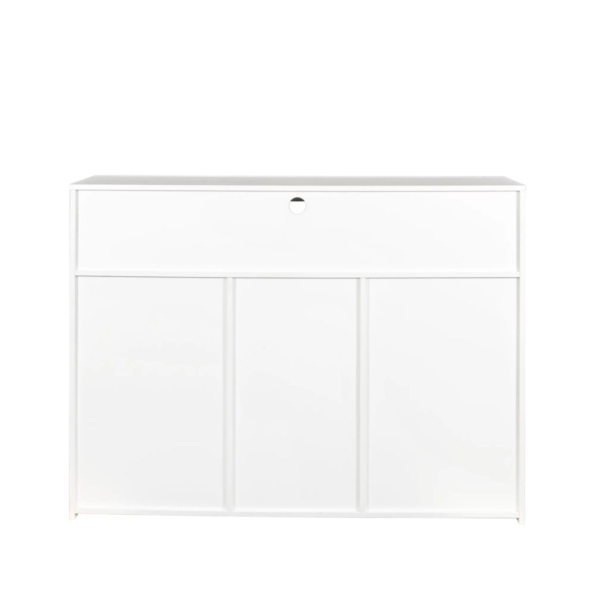 Black High Gloss Sideboard Storage Cabinet with LED Light T676943