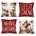 Red 20 x 20 Inch Throw Pillow Covers Set of 4 Z395