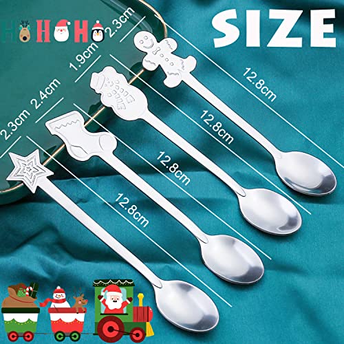 16 Pc Stainless Steel Christmas Spoons Set N403