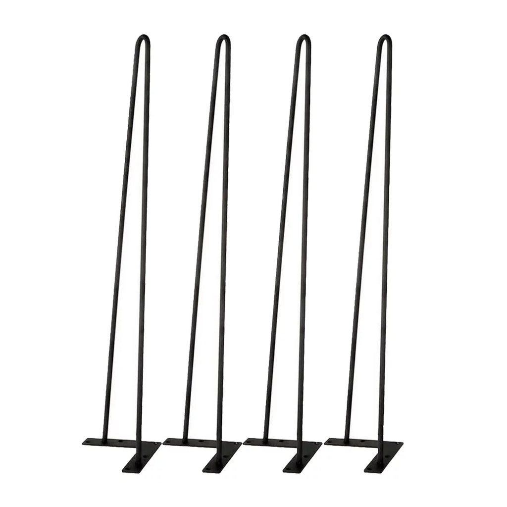 30" Heavy Duty Set Of 4 Black Hairpin Table Legs B3612