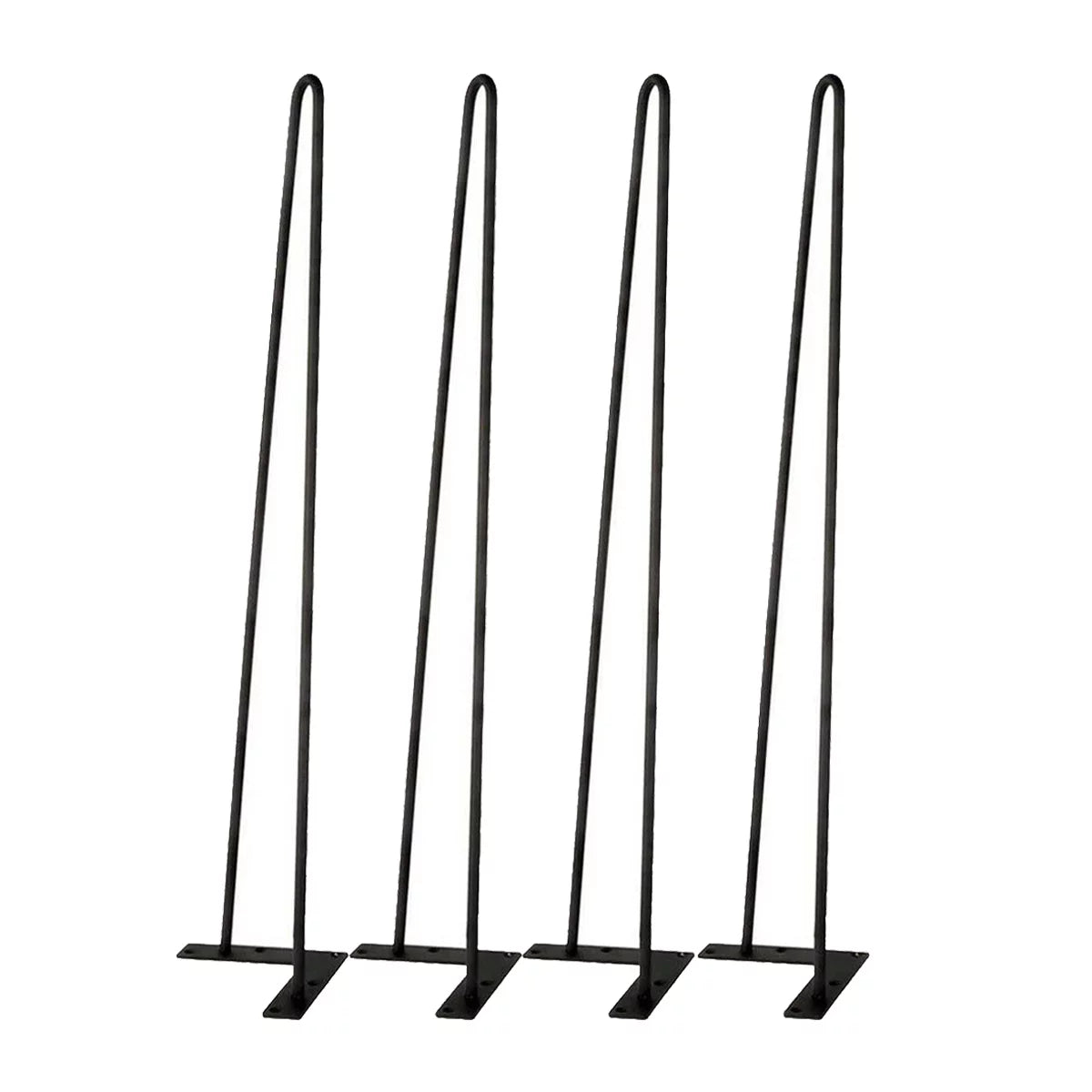 30" Heavy Duty Set Of 4 Black Hairpin Table Legs B3612