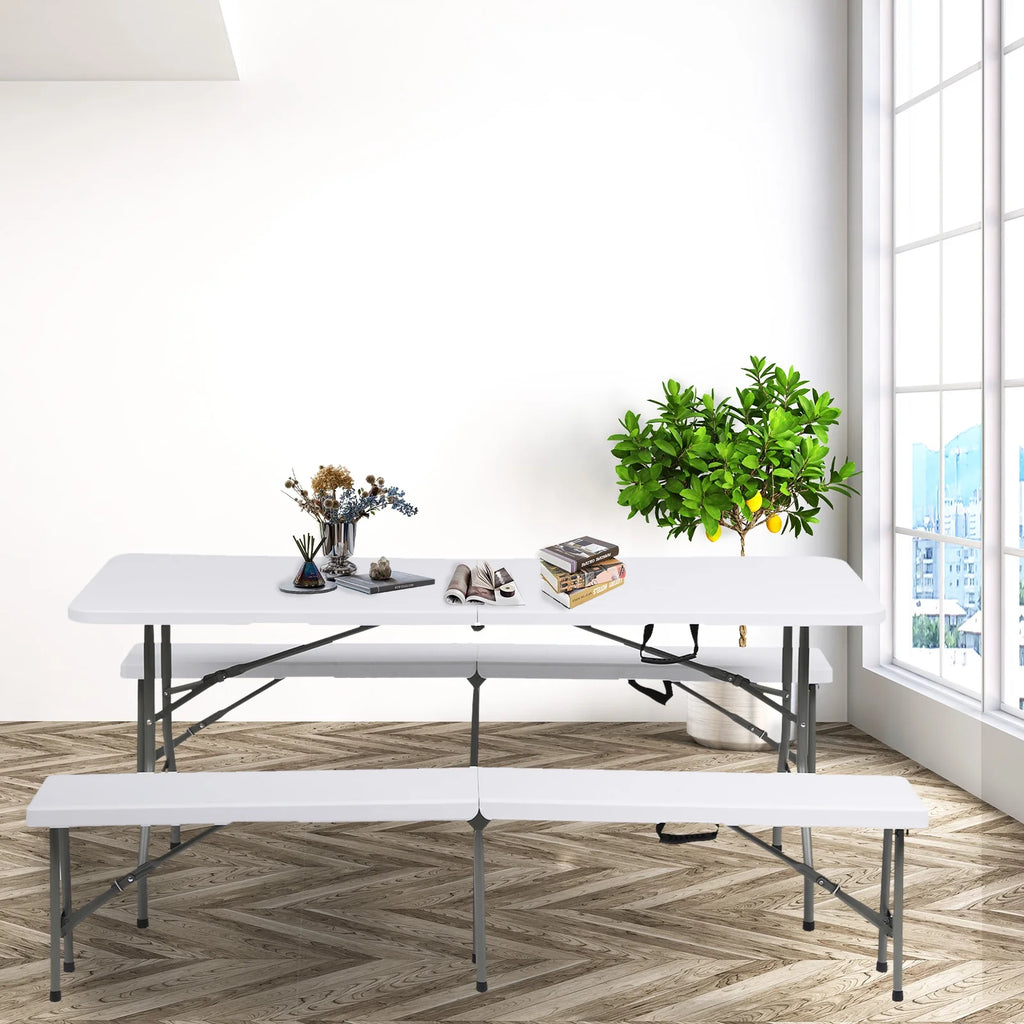 White 6ft Plastic Folding Table X236