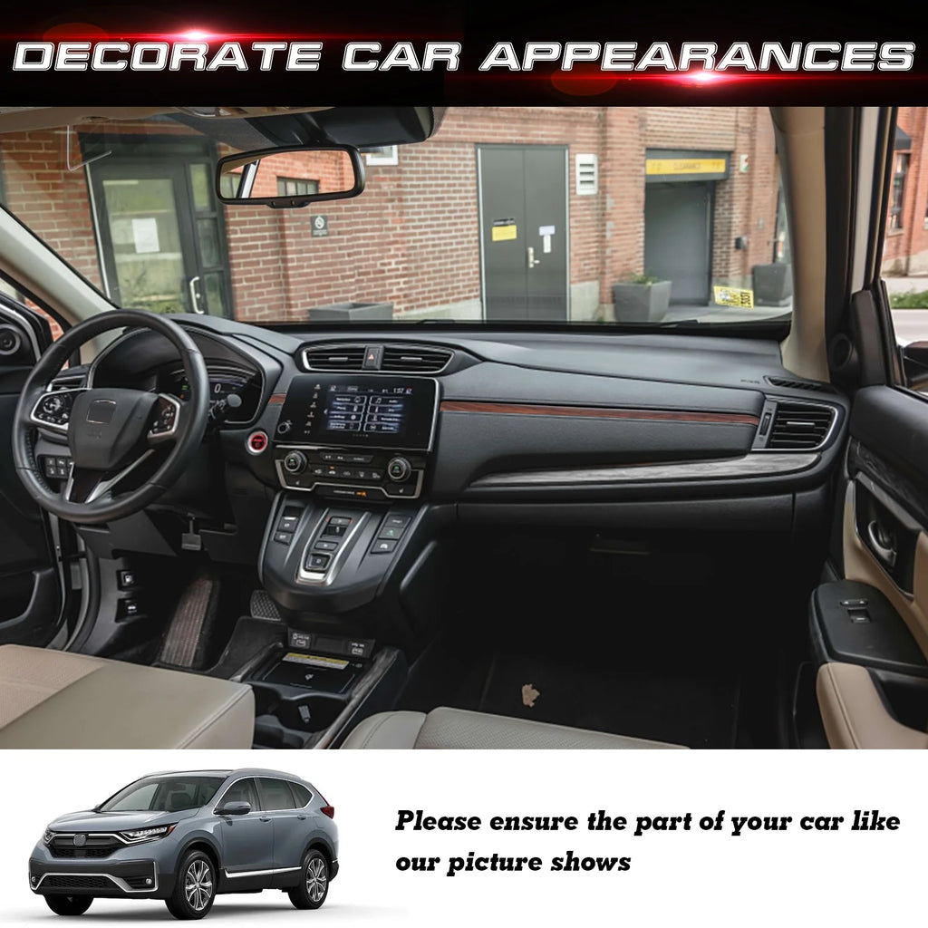 Interior Center Console Upper Stripe Panel Cover Trim Peach Wood Grain H80849