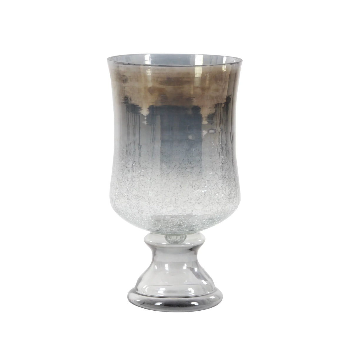 Black Glass Pillar Hurricane Lamp X79069