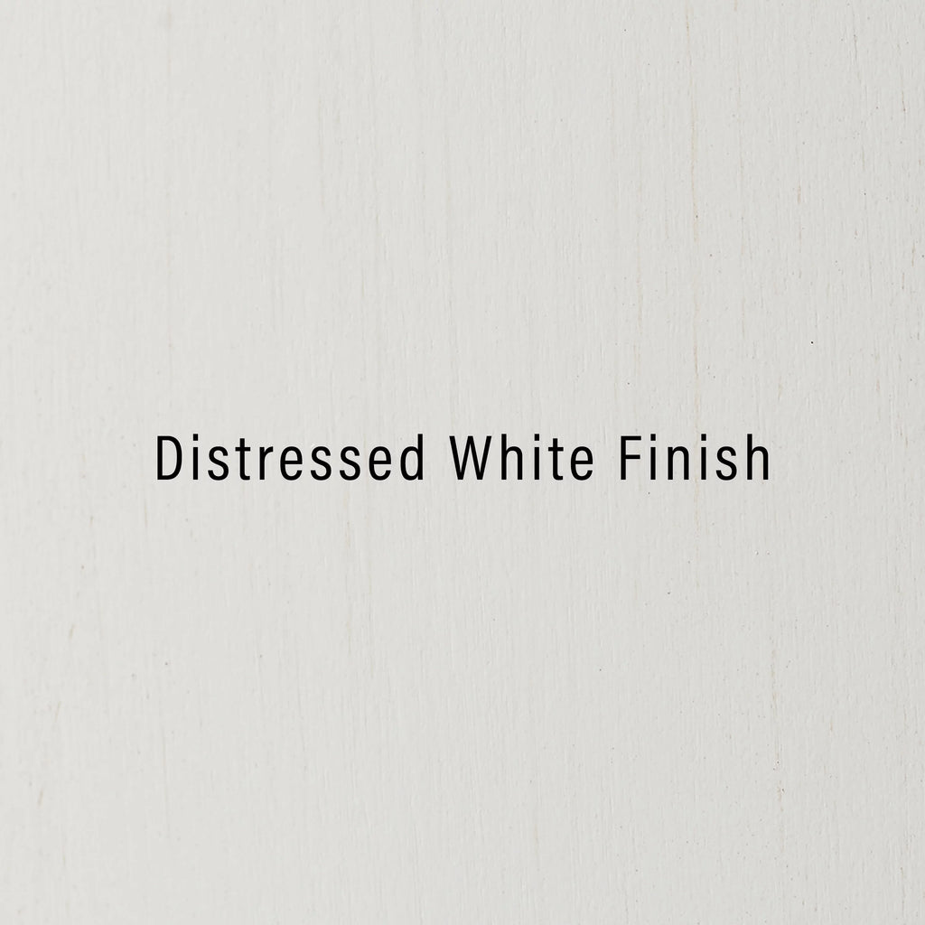 Distressed White Corner Storage Cabinet B14754