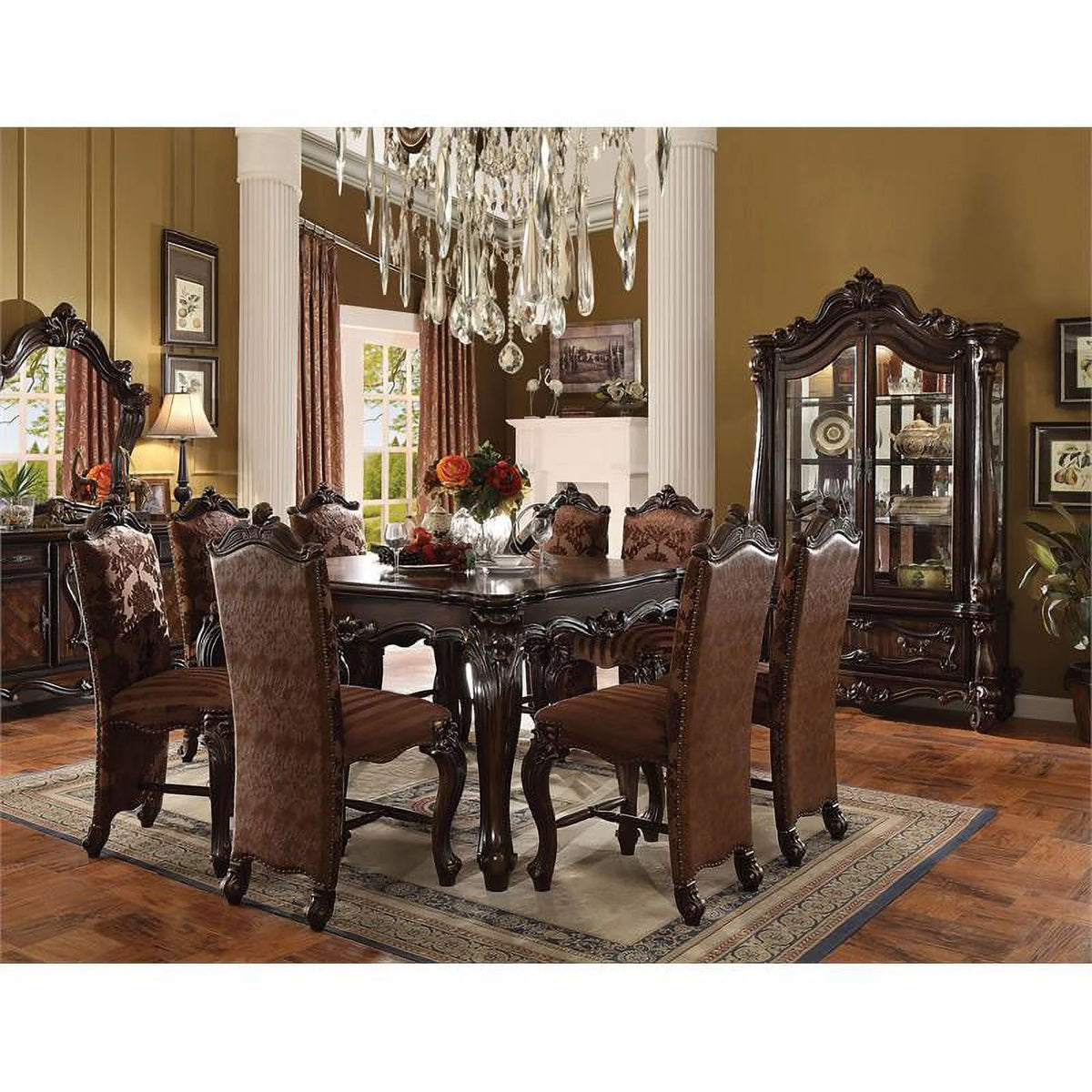Cherry Oak Wood Counter Height Table F5254