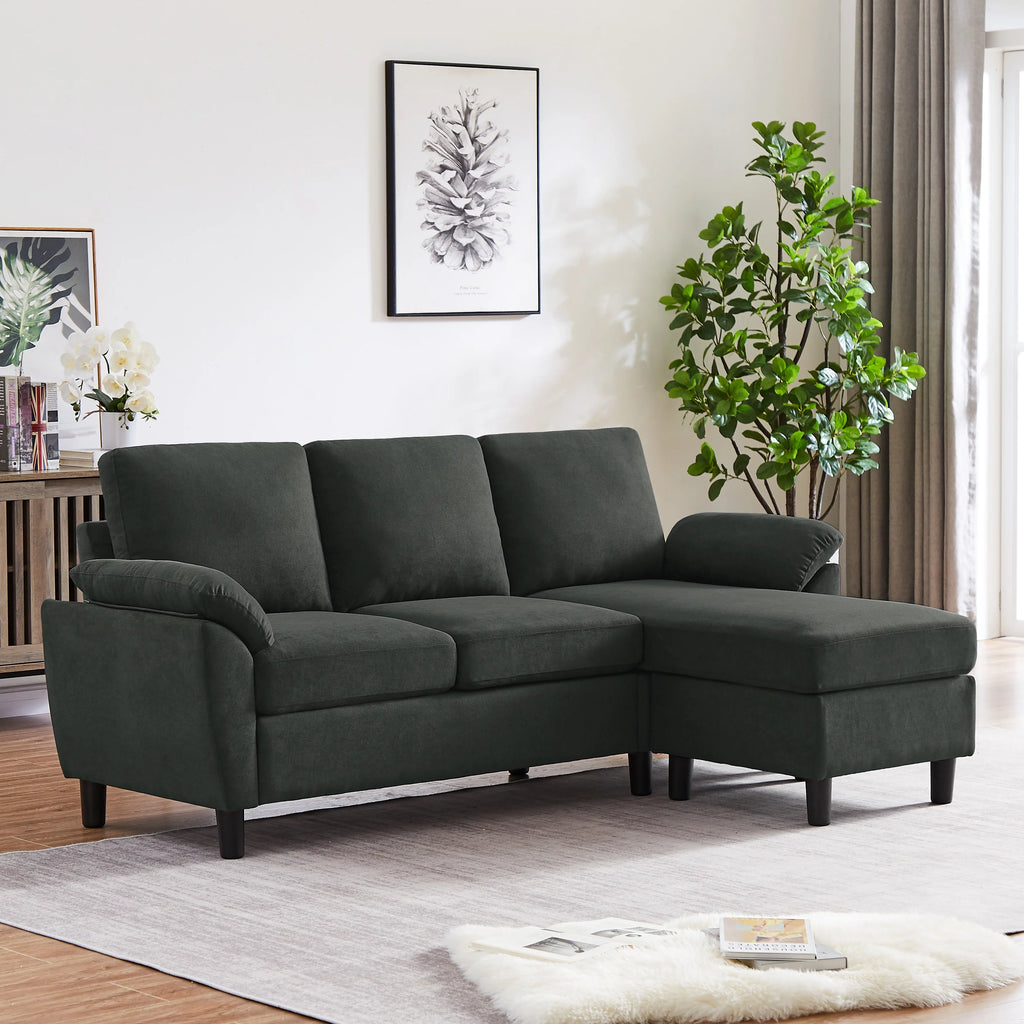 Modern Fabric L-Shaped Sectional Sofa with Chaise C45670
